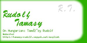 rudolf tamasy business card